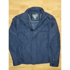 Nobis Admiral Black Outdoor Field Jacket Military Style Luxury Outerwear, Large